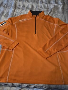 Columbia Orange Half-Zip Performance Pullover